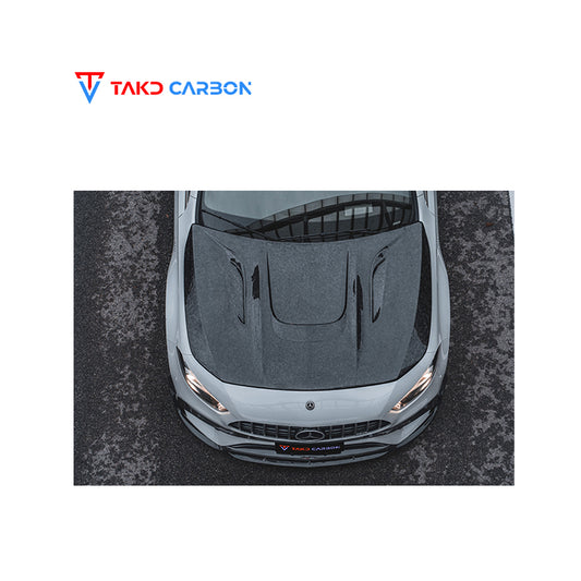 TAKD Carbon Double-sided Carbon Fiber Hood Bonnet for Benz A45 A35 A220 A250 W177