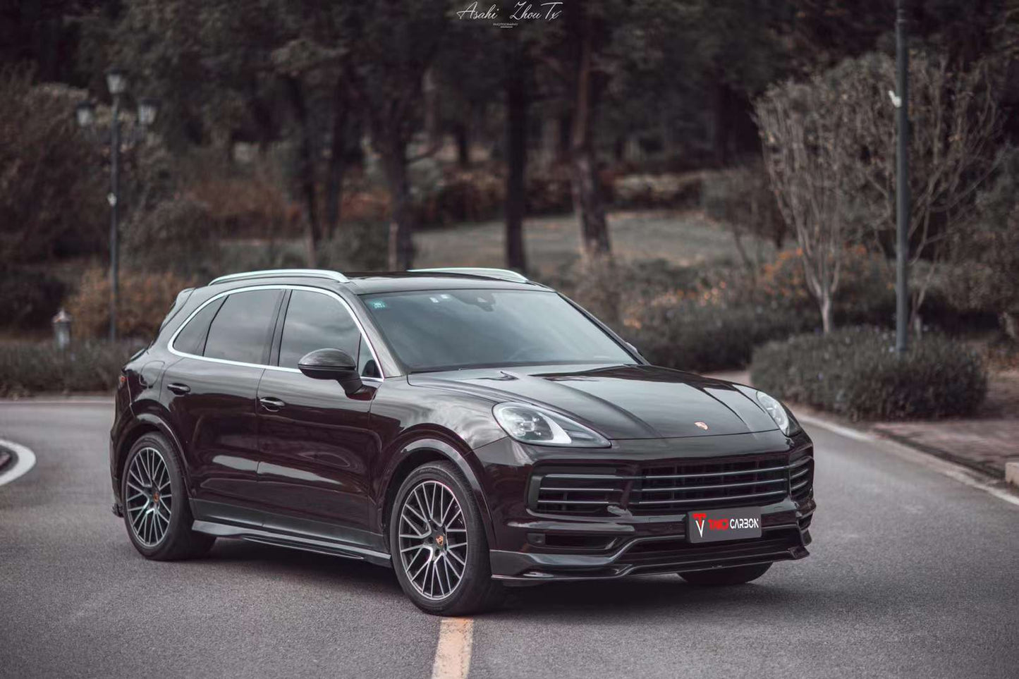 TAKD Carbon Fiber Front Lip for Porsche Cayenne 9Y0 2018-ON