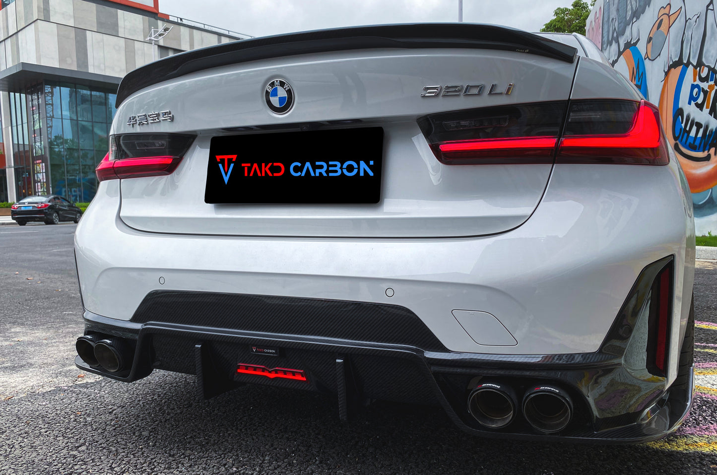 TAKD Carbon Fiber Rear Diffuser & Canards for BMW 3 Series G20 330i M340i 2023-ON LCI