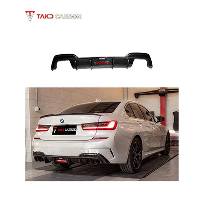 TAKD Carbon Dry Carbon Fiber Rear Diffuser Ver.1 for BMW 3 Series G20 2019-2022