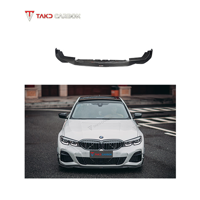 TAKD Carbon Carbon Fiber Front Lip Ver.1 for BMW 3 Series G20 330i M340i 2019-2022