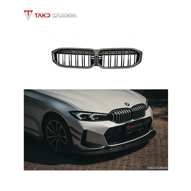 TAKD Pre-preg Carbon Grill for BMW 3 Series 330i M340i LCI G20 G21 2023-ON