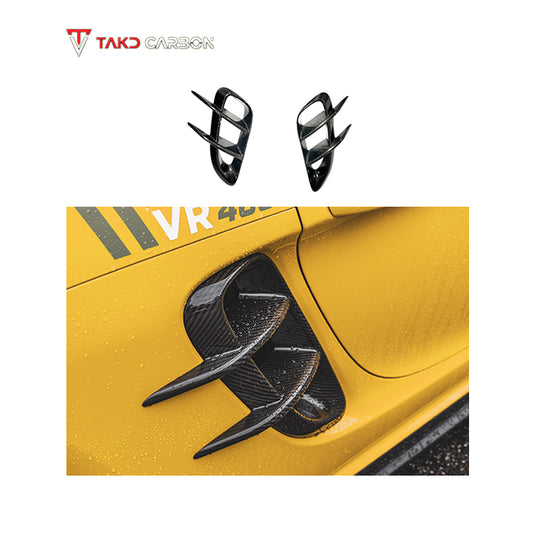 TAKD Carbon Dry Carbon Fiber Side Vents for Porsche 718 Boxster / Cayman