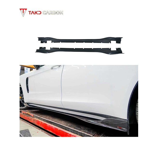 TAKD Carbon Carbon Fiber Side Skirts for Porsche Panamera 4 & 4S & Turbo 971 2017-ON