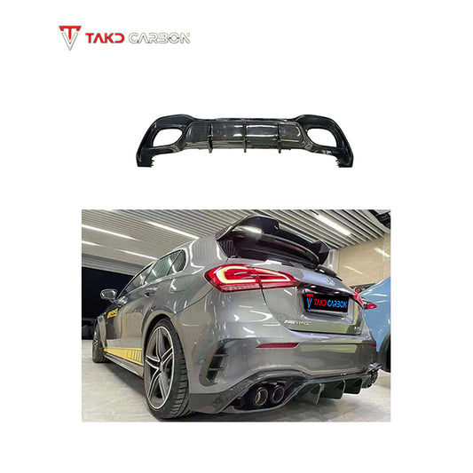 TAKD Carbon Fiber Rear Diffuser for Mercedes Benz A35 A220 Sedan W177 2019-ON