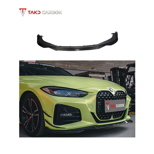 TAKD Carbon Dry Carbon Fiber Front Lip Splitter for BMW 4 Series G22 G23 430i M440i 2020-ON