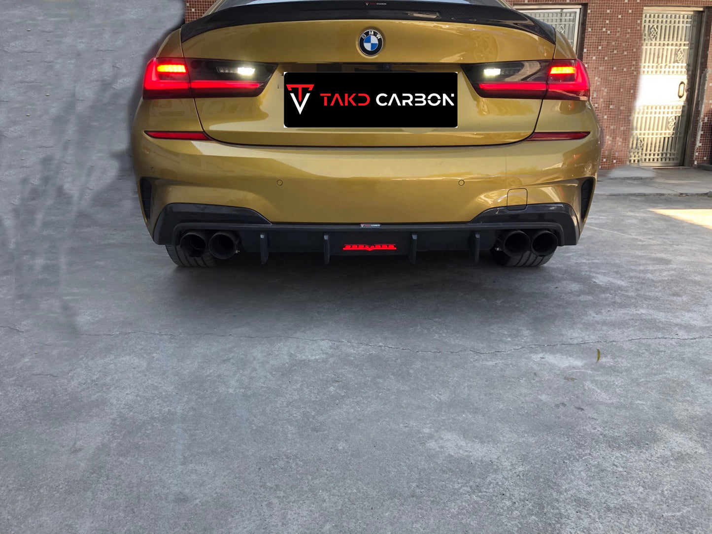 TAKD Carbon Dry Carbon Fiber Rear Diffuser Ver.1 for BMW 3 Series G20 2019-2022