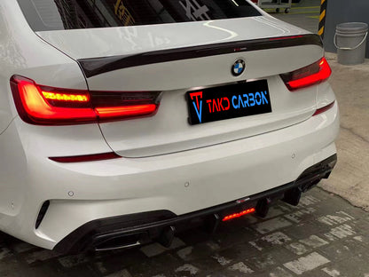 TAKD Carbon Dry Carbon Fiber Rear Diffuser Ver.1 for BMW 3 Series G20 2019-2022