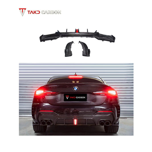 TAKD Pre-preg Carbon V2 Rear Diffuser & Canards for BMW 4 series 430i M440i G22 G23