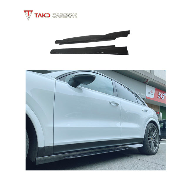 TAKD Carbon Fiber Side Skirts for Porsche Cayenne 9Y0 & Cayenne Coupe 9Y3 2018-ON