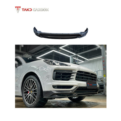 TAKD Carbon Fiber Front Lip for Porsche Cayenne 9Y0 2018-ON