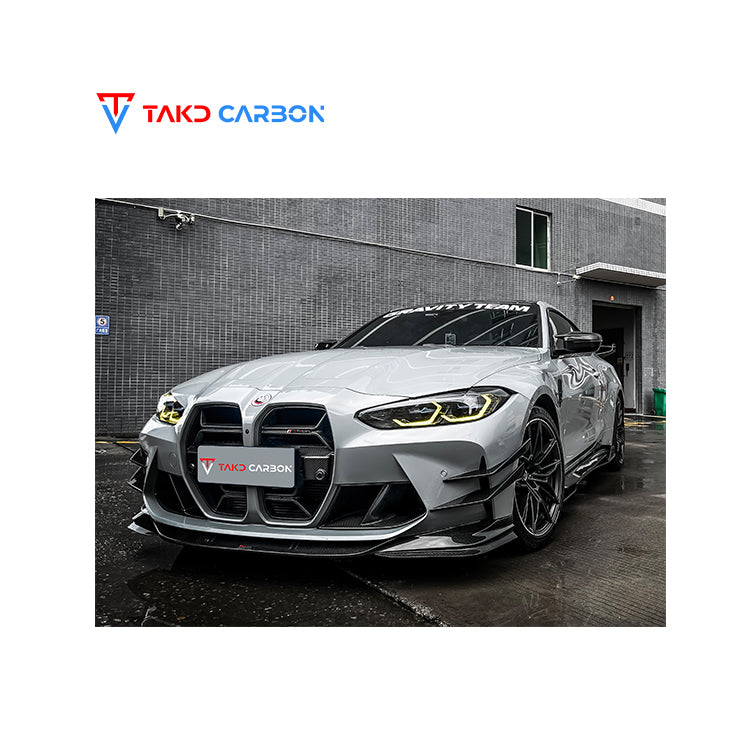 TAKD Carbon Fiber Front Bumper Canards for BMW M3 G80 & M4 G82 G83 2021-ON