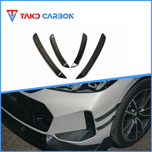 TAKD Carbon Fiber Front Bumper Canards for BMW 3 Series G20 330i M340i 2023-ON LCI